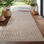 Beiger Kurzflorteppich Nova mit geometrischem Muster, 80x150 cm. Skandinavisches Design für Wohnräume.