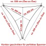 WOLTU Sonnensegel Sonnenschutz Atmungsaktiv HDPE Grau 5x5x5 m_3