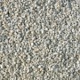 Nahaufnahme: Pflastersplitt 2-4 mm, gebrochene Körnung, hellgrau, Schüttgut.