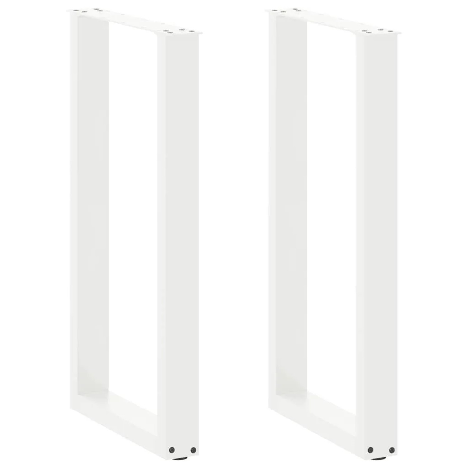 vidaXL Bartischbeine U-Form 2 Stk Weiß 40x90-91 cm Stahl 4013217 günstig online kaufen