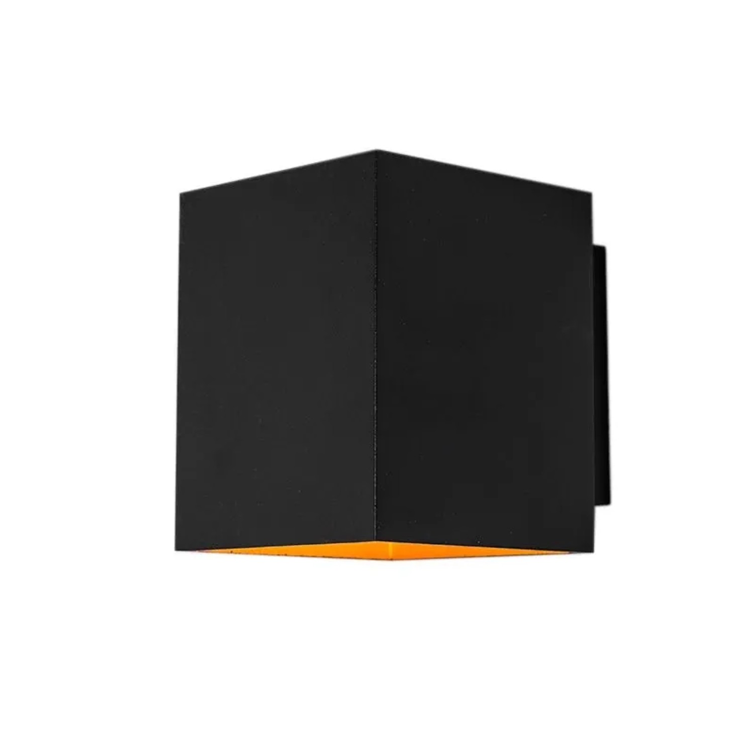 QAZQA Design Wandleuchte Schwarz und Gold Quadratisch Sola