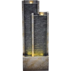 Granimex Wasserwand Kawa mit Pumpe und LED-Beleuchtung für Garten oder Innenbereich.