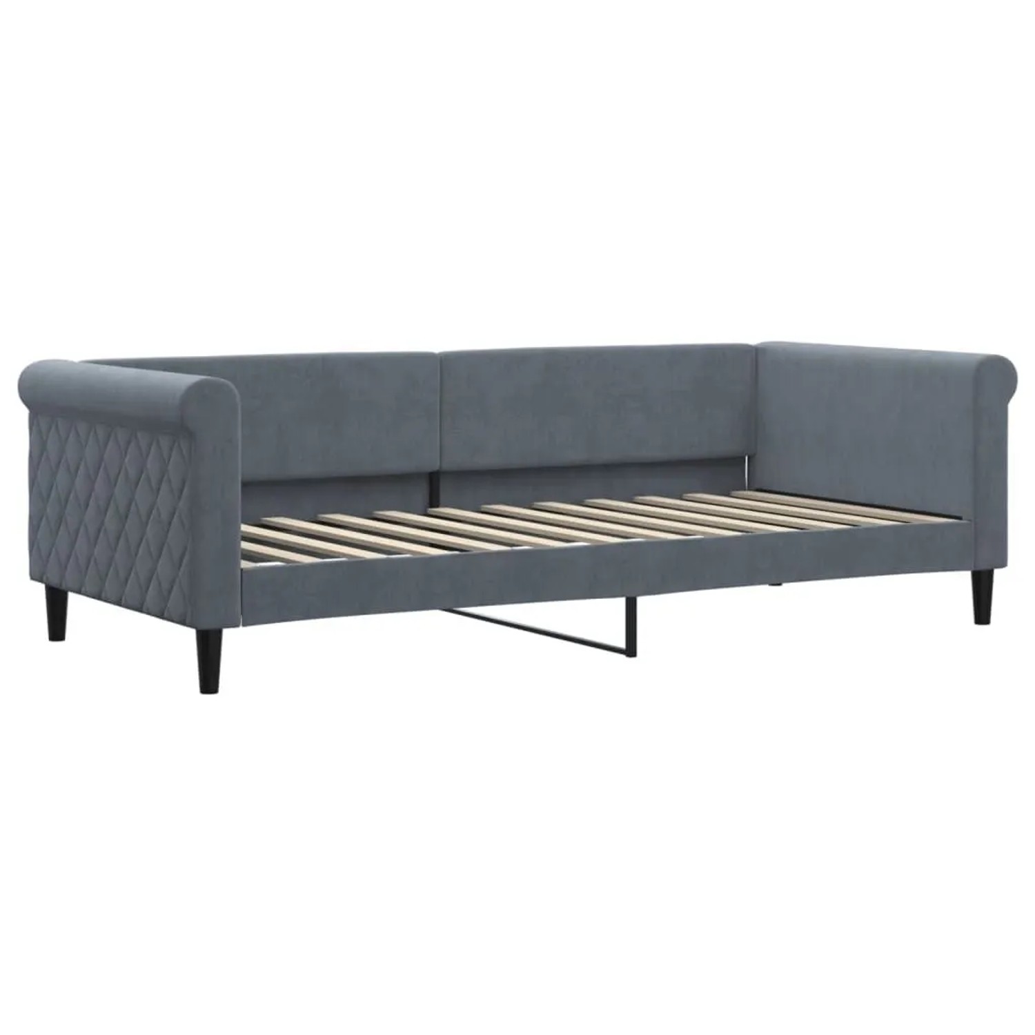 vidaXL Tagesbett Dunkelgrau 90x200 cm Samt 354245