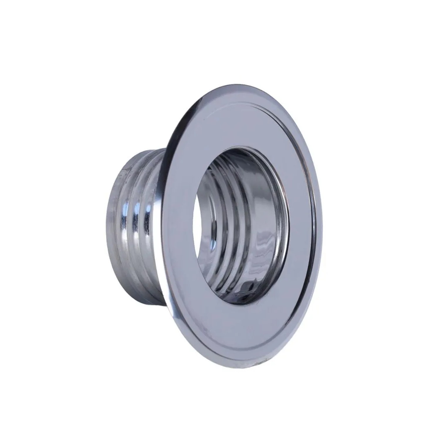 Subtiel Edelstahl Wandrosette für Lüftungsrohr Ø 80 mm