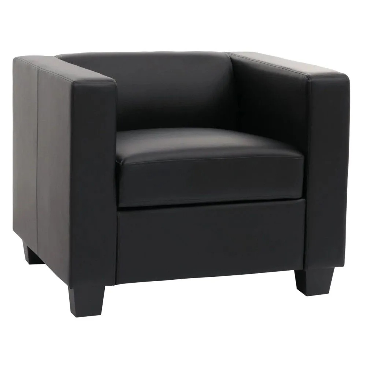 MCW Sessel Loungesessel Lille Kunstleder Schwarz