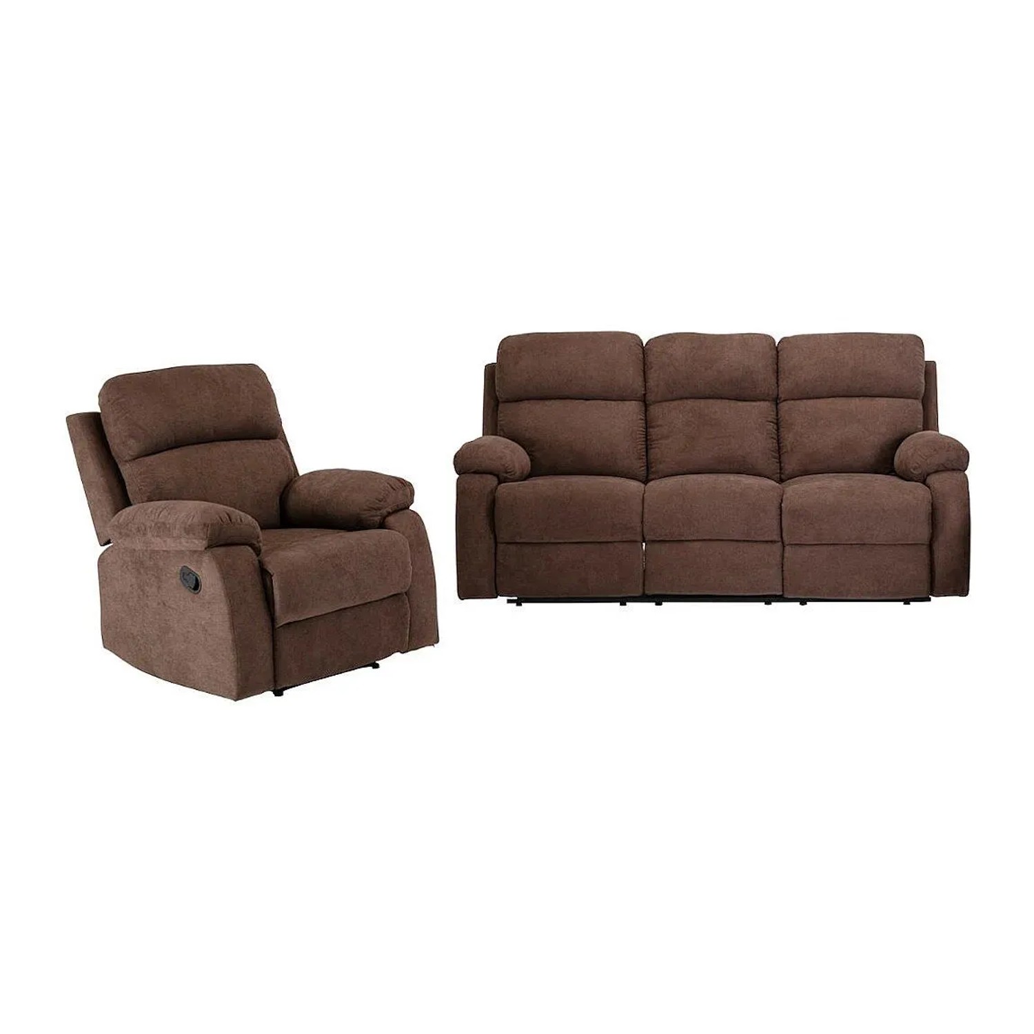 Vente-unique Couchgarnitur Mit Sessel Tolzano Braun 201 cm  91 cm