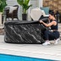 Bestway Eisbad Glacial Dip mit Thermo-Abdeckung in Marmor-Optik, 152x92x71cm.