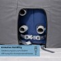 Graue Bestway LAY-Z-SPA Thermo-Abdeckung eckig, Reißverschluss zeigt Pumpenanschlüsse. Isolierende Whirlpool Abdeckung.
