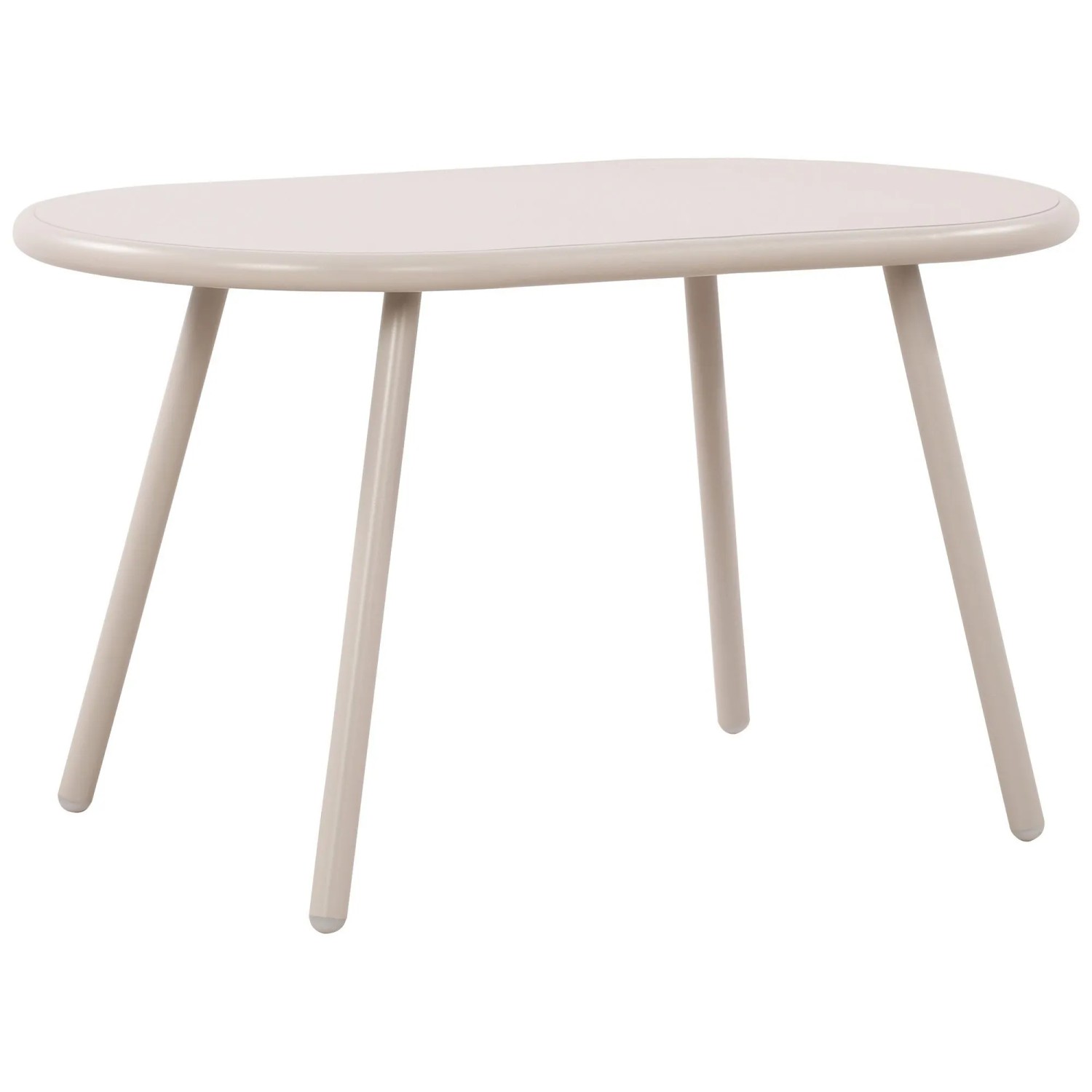 DELUKE Couchtisch VORIN Kunststoff Hellgrau 80x45x45cm Sofatisch Oval Beistelltisch Wohnzimmertisch Klein