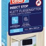 tesa Insect Stop Klett Fliegengitter für Fenster, anthrazit, max. 100x100cm