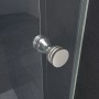 Detailaufnahme: Glasdeals Nischentür ENTRARO mit Griff aus Chrom, Dusche.