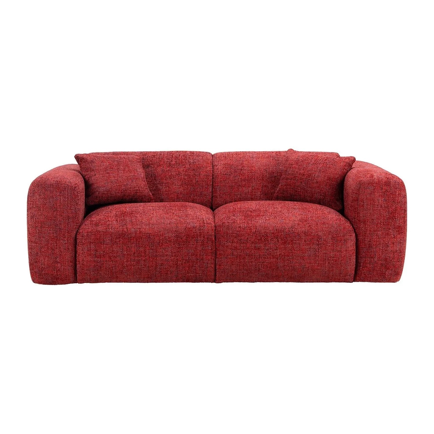 Vente-unique Sofa Ohne Schlafmöglichkeit Pogni Rot 205 cm
