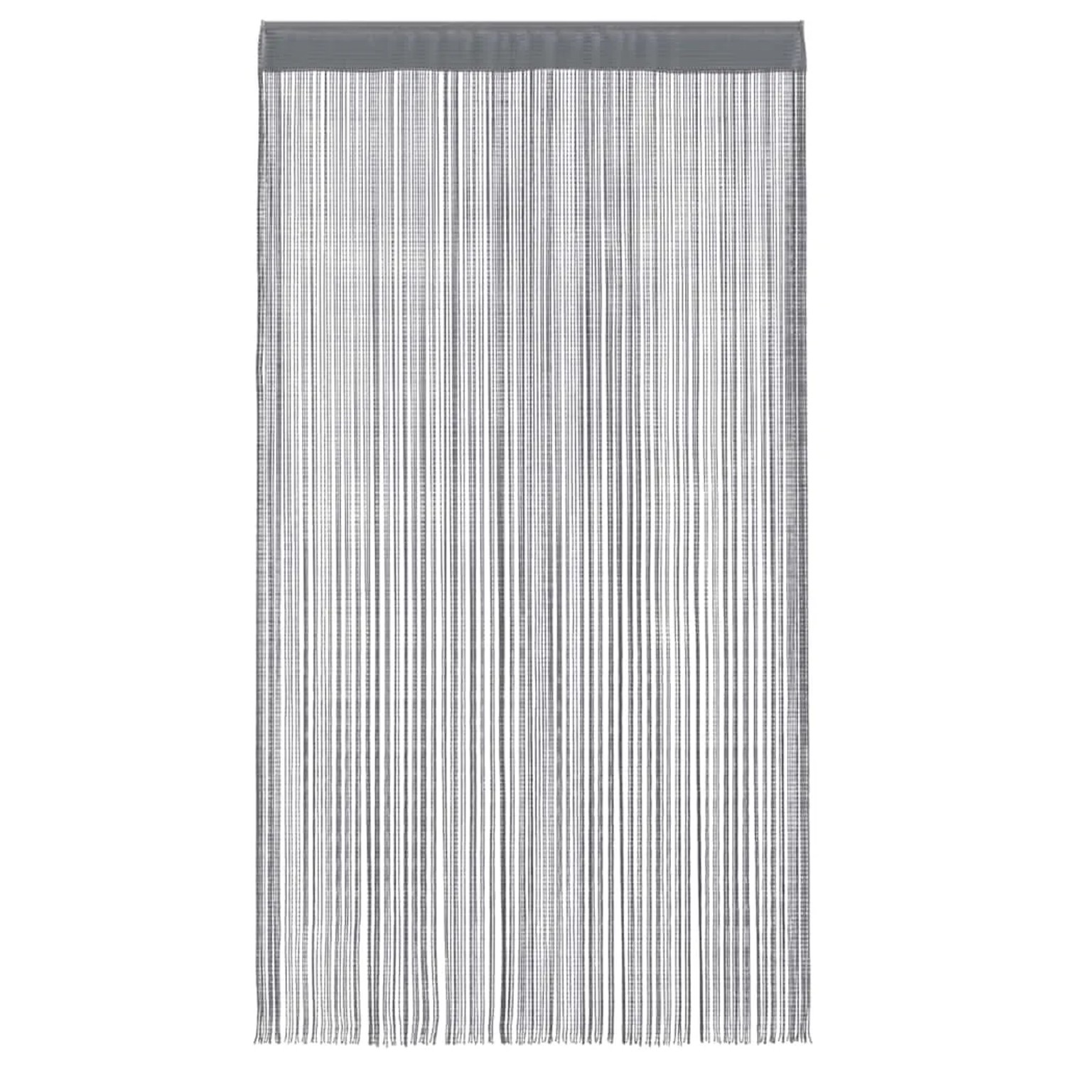 Anthrazitfarbener Fadenvorhang (2 Stk.) 140x250 cm für Fensterdekoration.