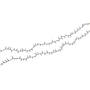 LED-Lichterkette für Außen, 700 warmweiße LEDs, 17 m lang.