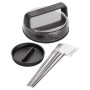 Enders Burgerset Premium: Burgerpresse, Form für gefüllte Pattys und 4 Edelstahl-Spieße.