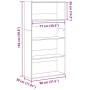 Weißes Bücherregal aus Holzwerkstoff, 80x30x152 cm, mit 5 offenen Fächern für Bücher und Deko.