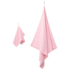 vidaXL Sporthandtuch Set 2-Tlg Rosa Stoff 42011498