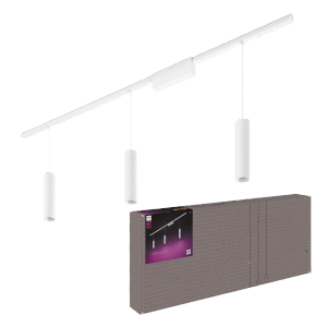 Philips Hue LED-Pendelleuchte Perifo Schienensystem 3-flammig Weiß