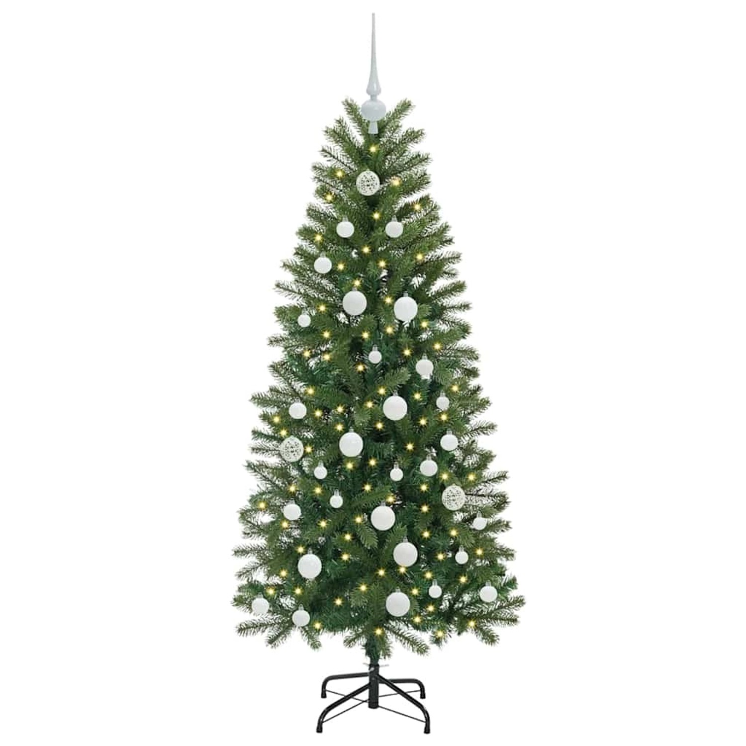 vidaXL Künstlicher Weihnachtsbaum mit 150 LEDs Grün 150 cm PE und PVC 3397344