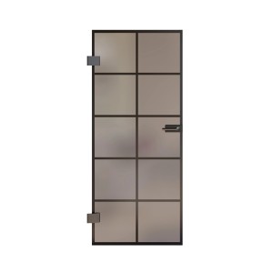 Skyscope Portal Drehtür-Set Slimwork Typ 8 Glas Satiniert 834 x 1.972 mm DIN L