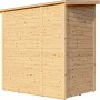 Bertilo Gartenhaus Amrum 1 aus Holz, naturbelassen, mit Doppeltür. Ideal zur Geräteaufbewahrung.
