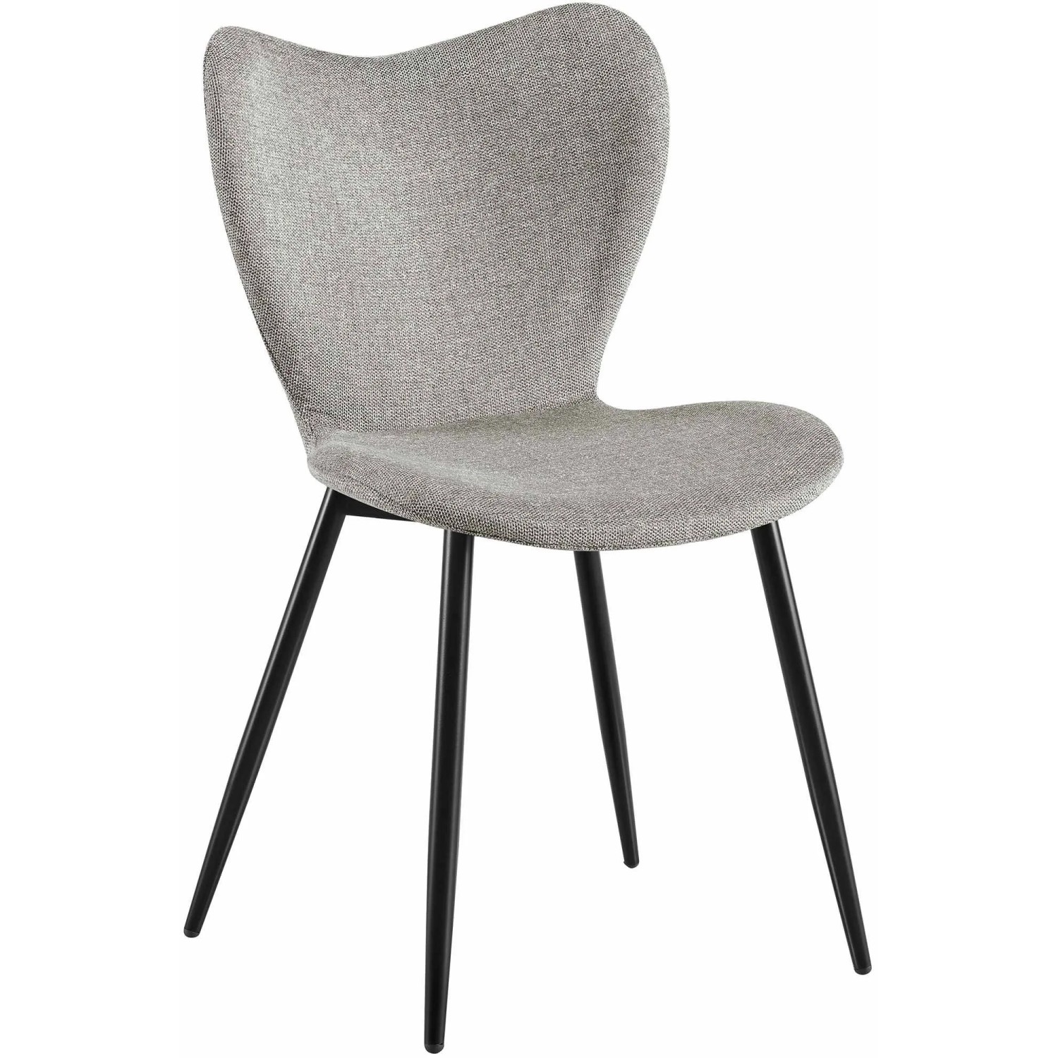 DELUKE Esszimmerstuhl COLON Stoff Grau 50x58x80cm Essstühle Esszimmerstühle Küchenstühle Wohnzimmerstühle