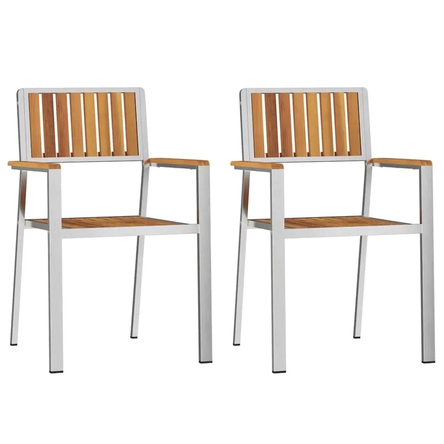 vidaXL Gartenstuhl 2 Stk Braun 56x54,5x87cm Massives Akazienholz 42006201 günstig online kaufen