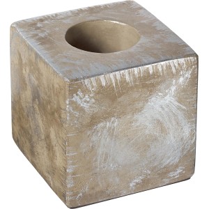 Vintage Tischleuchte in Silbergrau, Würfelform. Design-Tischlampe mit E27 Fassung.