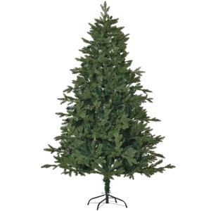 HOMCOM künstlicher Weihnachtsbaum, 180 cm hoch, mit stabilem Metallfuß.