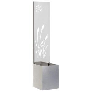 vidaXL Garten Sichtschutz-Leinwand Silber 32 x 140 cm Edelstahl 876361