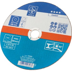 LUX Gewebe-Trennscheibe, 180 mm Durchmesser, für Metallarbeiten mit Winkelschleifer.