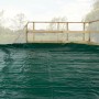 Grüne, gewebeverstärkte Weka Abdeckplane für Pool, 660x320 cm.