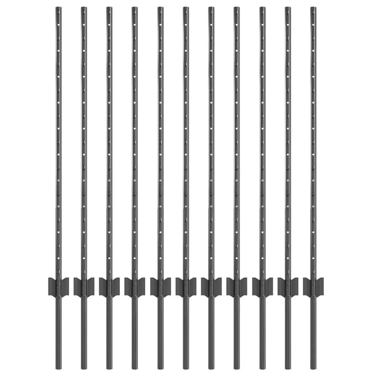 vidaXL Zaunpfosten 11 Stk Grau 100 cm Stahl 42006281 günstig online kaufen