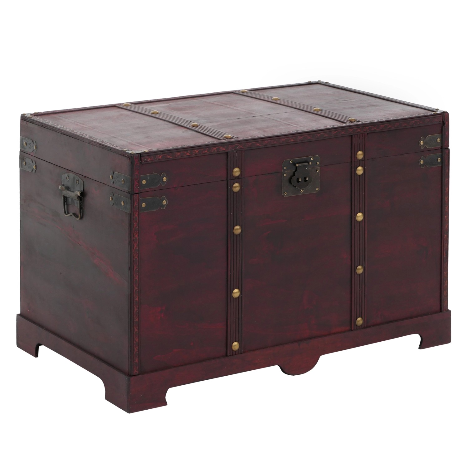 MCW Holztruhe Antibes Antikoptik 49x77x47cm Eckig