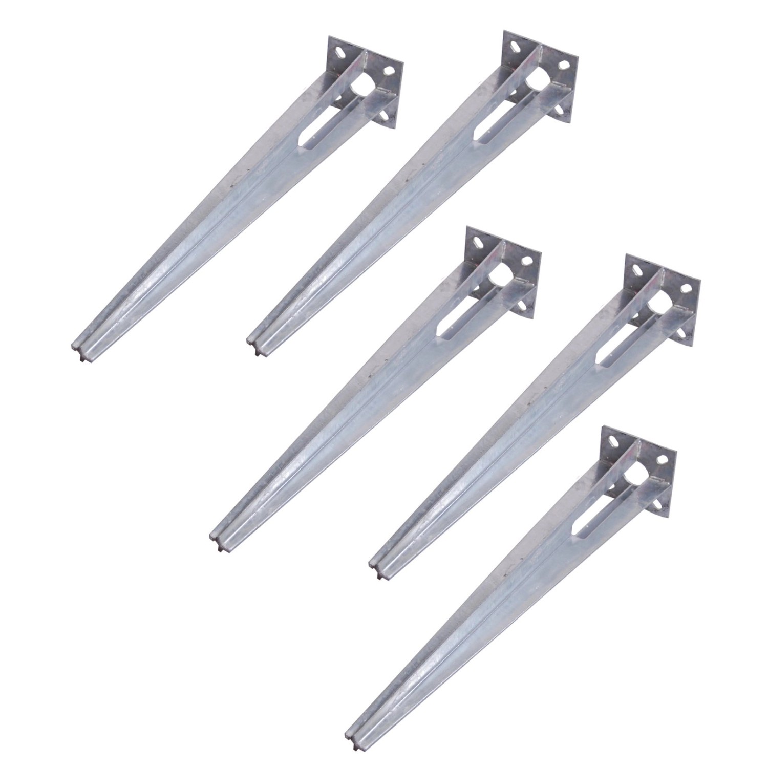 TRUTZHOLM 5x Bodenhülse Durchmesser 34mm 50cm Länge Verzinkt 100x100 mm günstig online kaufen
