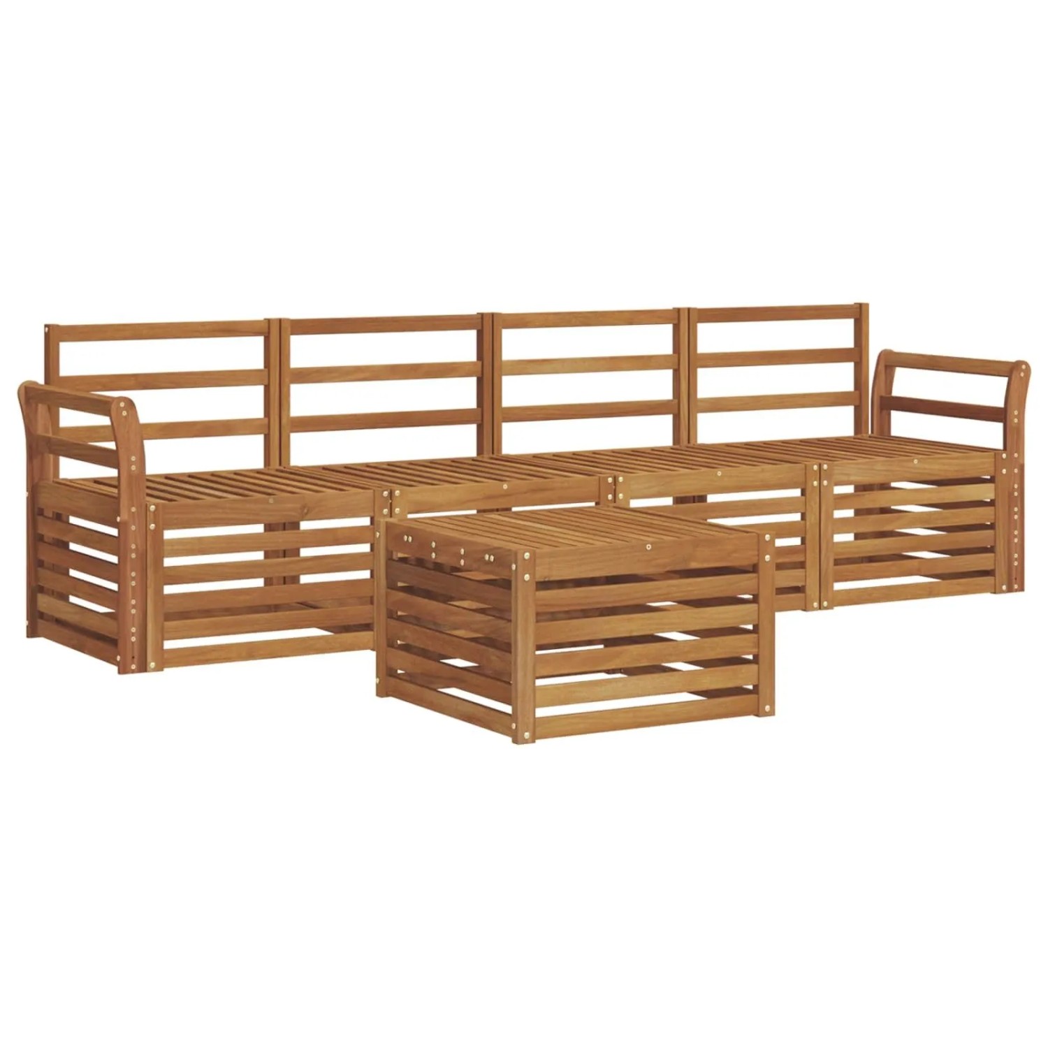 vidaXL Sofagarnituren Natur Massivholz Akazie 3374329