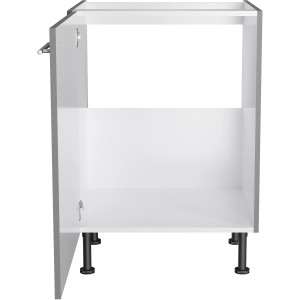 Optifit Spülenunterschrank Mats825, 60 cm, Basaltgrau, mit Tür und Staufach.