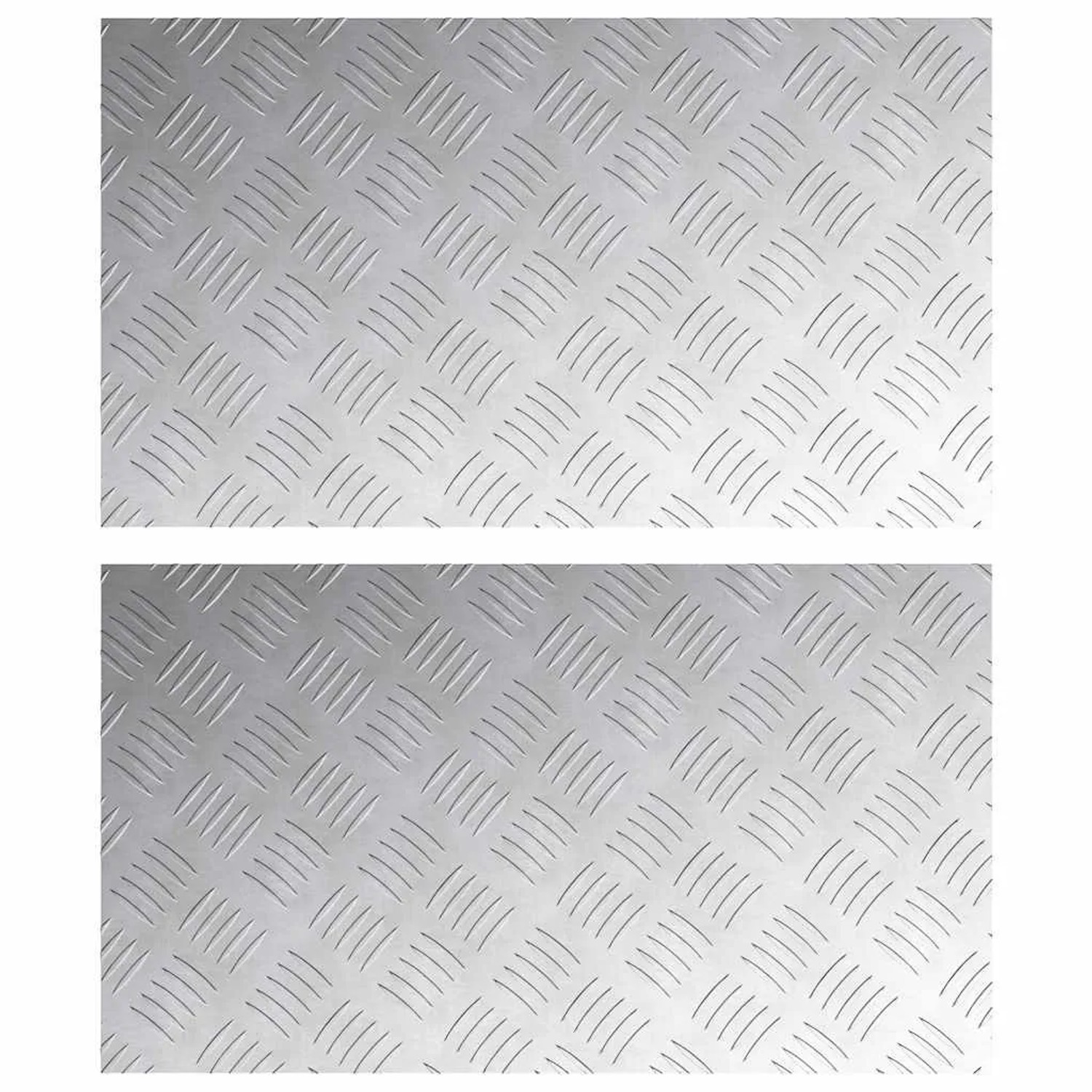 vidaXL Rautenscheiben 2 Stk Silber 70 x 40 cm Aluminium 4104329