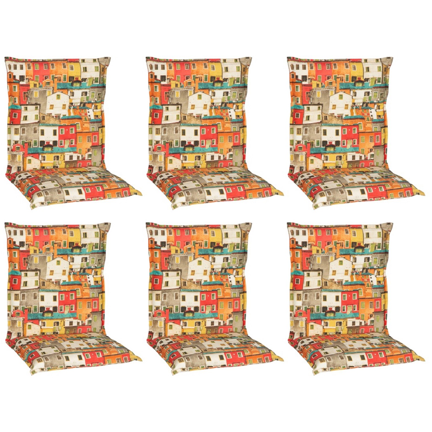 Beo Sitzauflage Niedriglehner Tours 6er Set mit Hausdesign günstig online kaufen