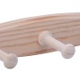 Siro Hakenleiste S126 aus Kiefernholz mit 5 Haken, naturbelassen und FSC®-zertifiziert.