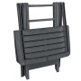 vidaXL Bistro-Set, 3-teilig, klappbar, anthrazitfarbenes Kunststoff Gartenmöbel.