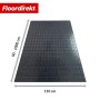 Dunkelgrauer Floordirekt PVC-Bodenbelag Check Quadra mit rutschfester Quadrat-Optik, 110 cm breit.