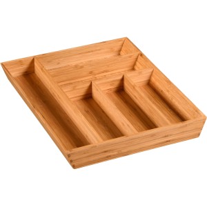 Kesper Besteckkasten aus Bambus mit 6 Fächern, 35x43x5cm, für Küchenschubladen.