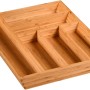 Kesper Besteckkasten aus Bambus mit 6 Fächern, 35x43x5cm, für Küchenschubladen.
