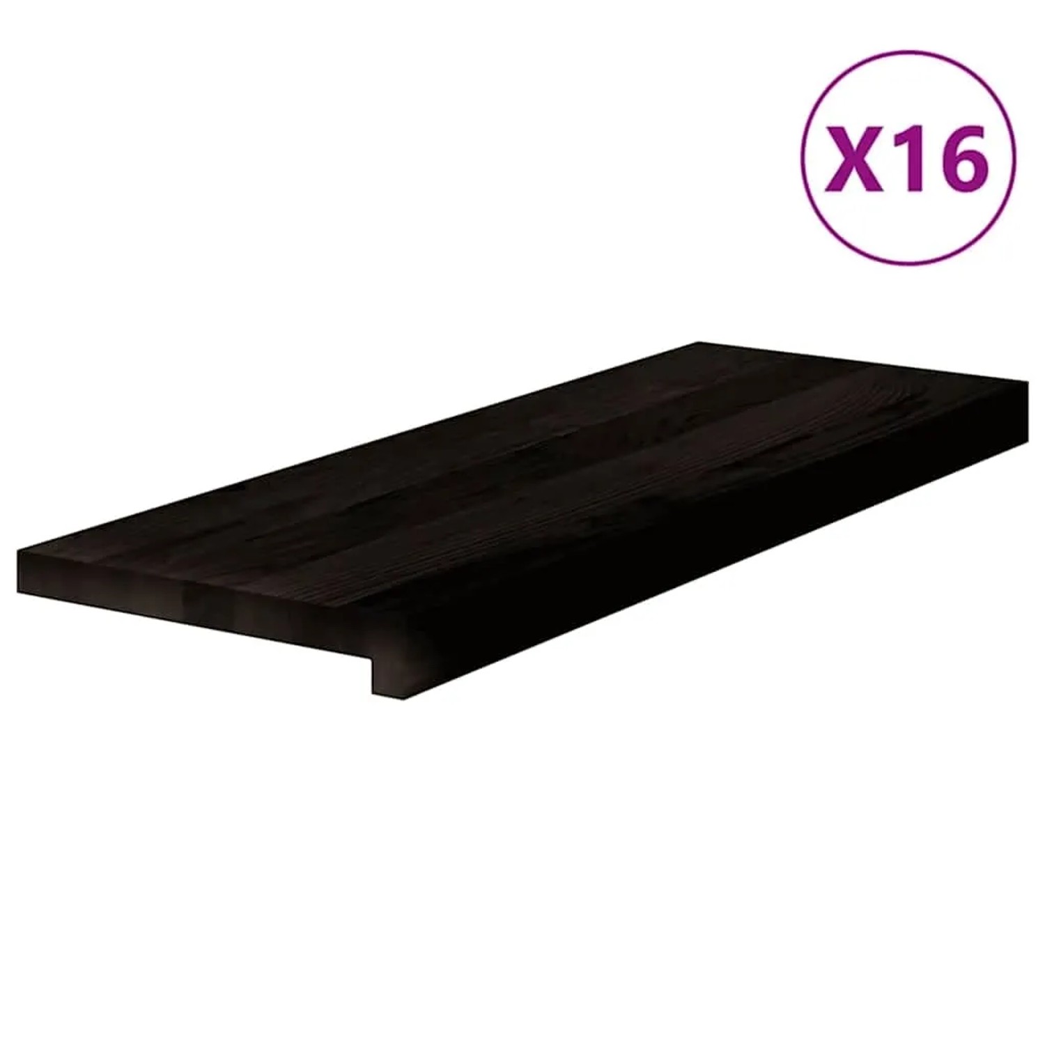 vidaXL Treppenstufen 16 Stk Dunkelbraun 70x25x2 cm Massivholz Eiche 3283049_3