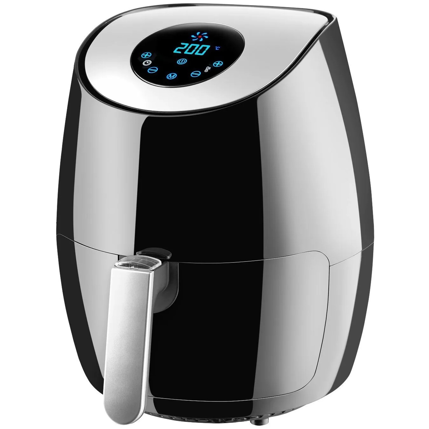 Tectake Heißluftfritteuse Mitch 3 6 L Led Touchscreen Mit 7 Programmen  26 x 32 x 31 50 cm Schwarz