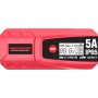 Rotes Absaar AB-5 Batterieladegerät 5A für Auto- und Motorradbatterien bis 140Ah.