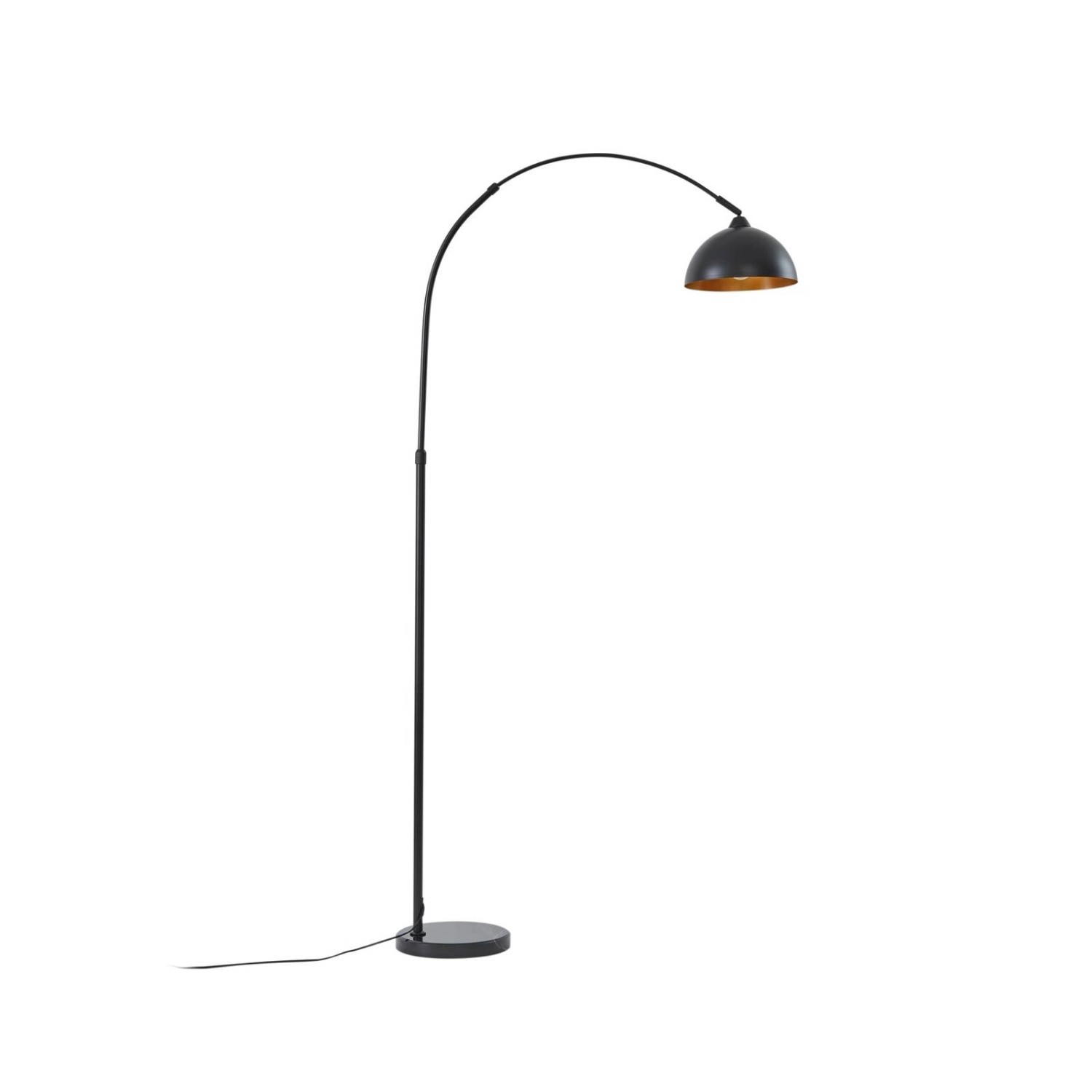 Lindby Stehlampe Bogenleuchte Tonka 10030606 Modern in Schwarz aus Metall 1-flammig E27 Wohnzimmerleuchte
