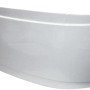 Weiße Acrylschürze (links) für Badewanne Loredana Typ B zur einfachen Badewannenverkleidung.