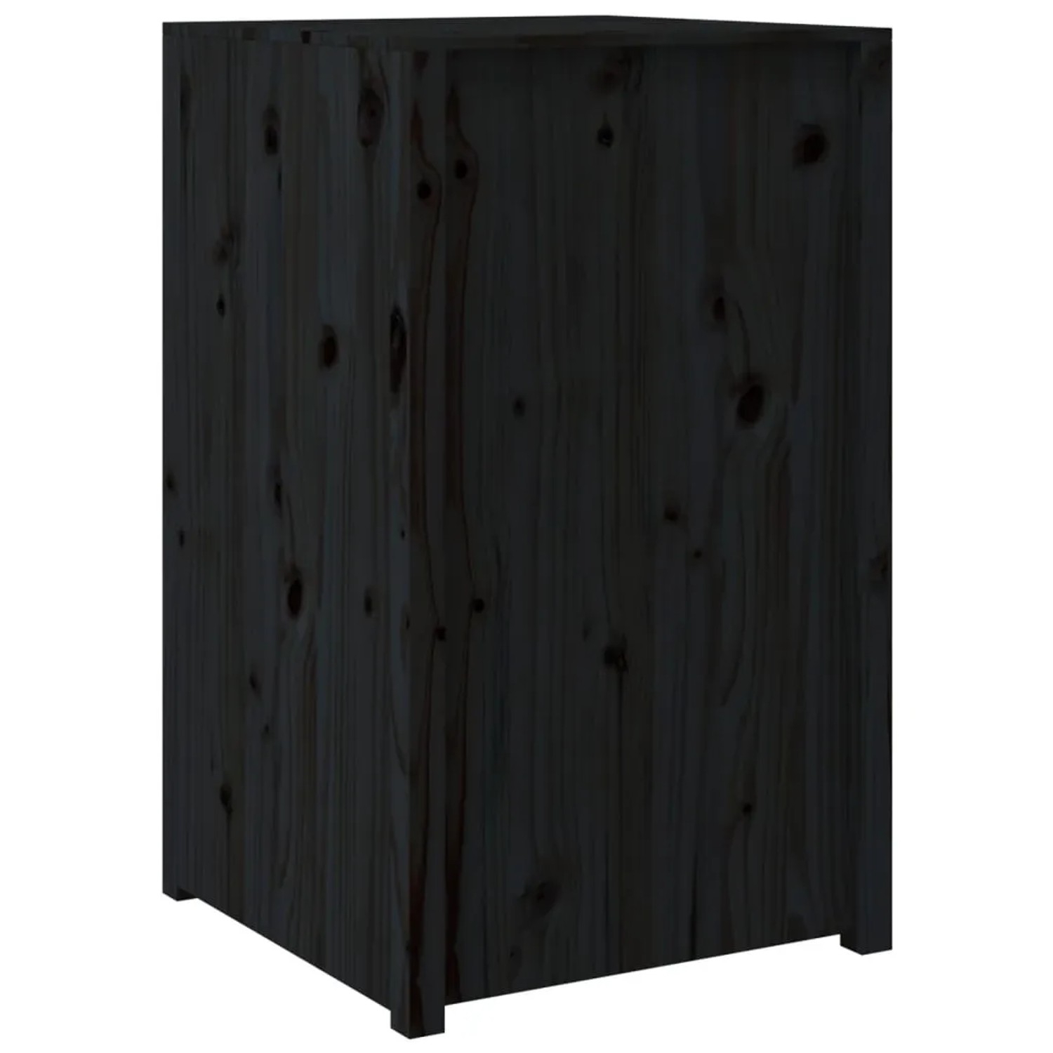 Schwarzer Outdoor-Küchenschrank aus Kiefernholz, 55x55x92 cm, für modulare Küchenzeile.